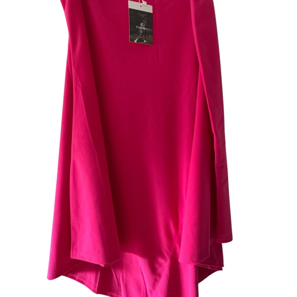 Elegant Pink High-Low Skirt